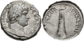 CAPPADOCIA. Caesaraea-Eusebia. Hadrian, 117-138. Didrachm (Silver, 20 mm, 6.52 g, 12 h), 128-138. AΔPIANOC CЄBACTOC Laureate head of Hadrian to right....