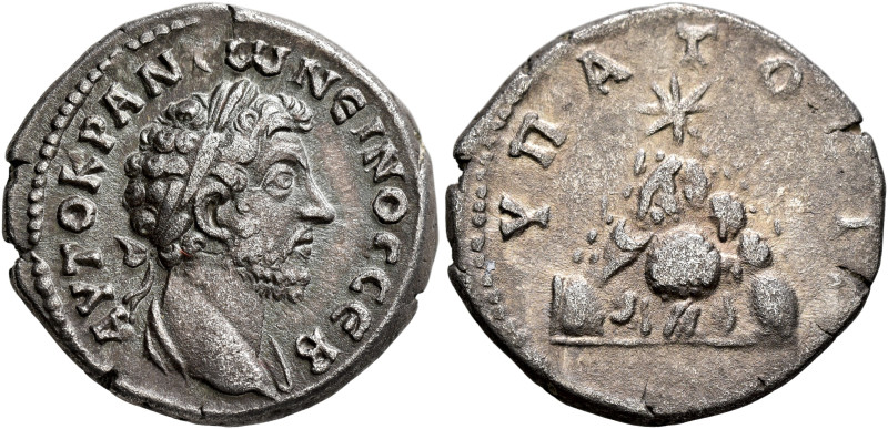 CAPPADOCIA. Caesaraea-Eusebia. Marcus Aurelius, 161-180. Didrachm (Silver, 21 mm...