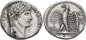 SYRIA, Seleucis and Pieria. Antioch. Nero, 54-68. Tetradrachm (Silver, 24 mm, 15.07 g, 12 h), RY 7 and CY 109 = 60/1. NEPΩNOΣ ΚΑΙ[ΣΑΡOΣ ΣΕΒ]ΑΣΤΟY Laur...