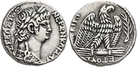 SYRIA, Seleucis and Pieria. Antioch. Nero, 54-68. Tetradrachm (Silver, 23 mm, 14.85 g, 12 h), RY 10 and CY 112 = 63/4. NEPΩN ΚΑΙΣΑΡOΣ ΣΕΒΑΣΤΟΣ Laureat...