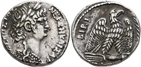 SYRIA, Seleucis and Pieria. Antioch. Nero, 54-68. Tetradrachm (Silver, 23 mm, 15.32 g, 12 h), RY 10 and CY 112 = 63/4. NEPΩN ΚΑΙΣΑΡOΣ ΣΕΒΑΣΤΟΣ Laureat...