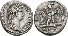 SYRIA, Seleucis and Pieria. Antioch. Nero, 54-68. Tetradrachm (Silver, 25 mm, 15.06 g, 12 h), RY 10 and CY 112 = 63/4. NEPΩN ΚΑΙΣΑΡOΣ ΣΕΒΑΣΤΟΣ Laureat...