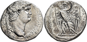 SYRIA, Seleucis and Pieria. Antioch. Nero, 54-68. Tetradrachm (Silver, 24 mm, 14.97 g, 1 h), CE 116 = 67/8. NEPΩN KAICAP CEBA[CTOC] Laureate head of N...