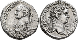SYRIA, Seleucis and Pieria. Antioch. Vespasian, with Titus as Caesar, 69-79. Tetradrachm (Silver, 24 mm, 15.24 g, 12 h), RY 2 = 69/70. ΑΥΤΟΚΡΑΤ ΚΑΙΣΑ ...