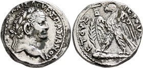 SYRIA, Seleucis and Pieria. Antioch. Vespasian, 69-79. Tetradrachm (Silver, 23 mm, 14.54 g, 12 h), RY 2 = 69/70. [AYTOKPAT KAIΣA OY]ΕΣΠIAN[OY] Laureat...