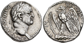 SYRIA, Seleucis and Pieria. Antioch. Vespasian, 69-79. Tetradrachm (Silver, 24 mm, 15.08 g, 1 h), Group 5, RY 1 = 69. AYTOKPATΩP KAICAP CЄBACTOC OYЄCΠ...