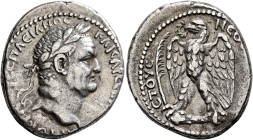SYRIA, Seleucis and Pieria. Antioch. Vespasian, 69-79. Tetradrachm (Silver, 28 mm, 15.32 g, 12 h), Group 6 (attributed tentatively to Tripolis in Phoe...