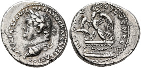 SYRIA, Seleucis and Pieria. Antioch. Vespasian, 69-79. Tetradrachm (Silver, 25 mm, 14.88 g, 11 h), group 10, RY 5 = 72/3. ΑΥΤΟΚΡΑΤΩΡ ΟΥЄϹΠΑϹΙΑΝΟϹ ΚΑΙϹ...