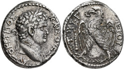 JUDAEA. Caesaraea Maritima. Titus, as Caesar, 69-79. Tetradrachm (Silver, 26 mm, 14.66 g, 12 h), RY 3 (of Vespasian) = 70/1. ΑΥΤΟΚP•ΤΙΤΟΣ ΚΑΙΣ ΟΥΕΣ[Π]...