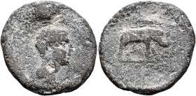 SYRIA, Seleucis and Pieria. Apamea. Tessera (Lead, 23 mm, 7.34 g, 12 h), CY 24 = 43/2 BC. Bare imperatorial head (Gaius Cassius Longinus?) to right. R...