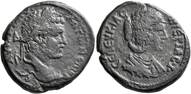SYRIA, Seleucis and Pieria. Seleucia Pieria. Caracalla, with Julia Domna, 198-21...