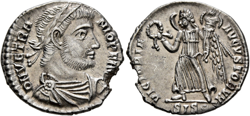 Vetranio, 350. Siliqua (Silver, 19 mm, 2.76 g, 12 h), Siscia, 1st March-25th Dec...