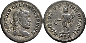 Diocletian, 284-305. Follis (Silvered bronze, 27 mm, 10.95 g, 7 h), Lugdunum, circa 295. IMP C DIOCLETIANVS P F AVG Laureate head of Diocletian to rig...