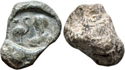 Anonymous, 3rd-early 4th century. Seal (Lead, 19 mm, 5.82 g). Draped bust left, facing a large bird standing right; in left field, star. Unpublished i...