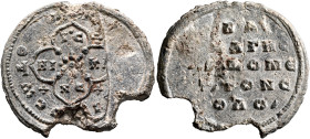 Ba(rdas?), magistros and domestikos of the scholai, 10th century. Seal (Lead, 26 mm, 6.62 g, 6 h). [+KЄ ROHΘЄ]I TⲰ CⲰ ΔOVΛⲰ - IC / NI-KA / XC ('Lord, ...