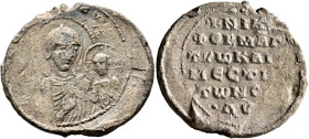 Nikephoros, magistros and domestikos of the scholai, 10th-early 11th century. Seal (Lead, 28 mm, 11.79 g, 12 h). [ΘKЄ R,Θ, TⲰ] CⲰ Δ... - MHP - ΘV The ...