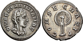 BECKER RESTRIKES. Diva Mariniana, died before 253. 'Aureus' (Silver, 19 mm, 3.90 g, 5 h), dies by Carl Wilhelm Becker (1772-1830). DIVAE MARINIANAE Di...