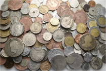 A lot containing 214 silver, bronze, aluminium, tin and copper nickel coins. All: World. 765 g. Fine to FDC. LOT SOLD AS IS, NO RETURNS. 214 coins in ...