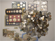 A lot containing silver, bronze, alumium and copper nickel coins. All: World. 5600 g (packaging included). Fine to FDC. LOT SOLD AS IS, NO RETURNS. NO...