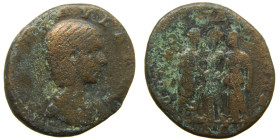Julia Paula, esposa de Heliogábalo (219 dC). As. a/ IVLIA PAVLA AVG. r/ CONCORDIA AETERNA S C. (Spink 7663). Muy rara. 8,92 gr. 

BC-