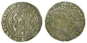 REYES CATÓLICOS (1474-1504) s/d. 1 real Granada G gótica. (AC 360) 3,36 gr Ar.

MBC