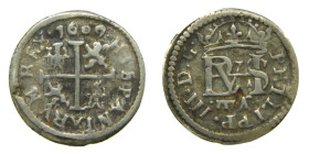 FELIPE III (1598-1621) 1609 C. Segovia. 1/2 real. (AC 420) 1,29 gr Ar. Escasa.

MBC