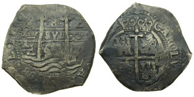 CARLOS II (1665-1700). 1668. Potosí. 8 reales. (AC 699). 26,36 gr. Doble fecha.

MBC