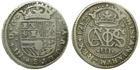 CARLOS III, PRETENDIENTE (1700-1714). 1712. Barcelona. 2 reales. (AC 33). 4,36 gr. 

MBC