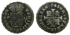 FELIPE V (1700-1746). 1745 AJ. Madrid. 1/2 real. (AC 187). 1,34 gr.

MBC