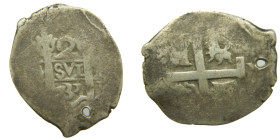 FELIPE V (1700-1746). 1733 N. Lima. 2 reales. (AC 746). 5,62 gr. Agujero.

BC+