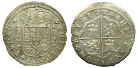 FELIPE V (1700-1746). 1724 A. Madrid. 2 reales. (AC 778). 5,37 gr. Defecto de acuñación.

EBC-