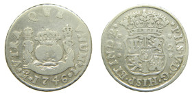 FELIPE V (1700-1746). 1746 M. Mexico. 2 reales. Columnario. (AC 836). 6,41 gr.

MBC-