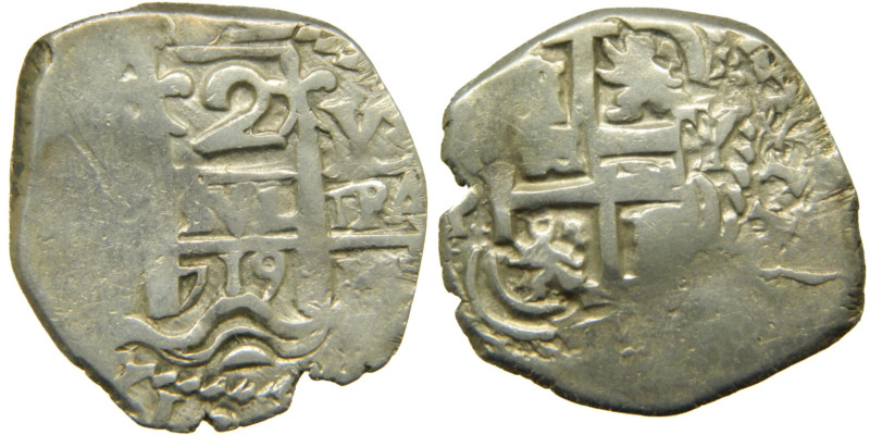 FELIPE V (1700-1746). 1719 Y . Potosí. 2 reales. (AC 895). 5,65 gr.

MBC