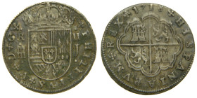 FELIPE V (1700-1746). 1718 J Segovia. 2 reales. PHILIPPVS (AC 947). 5,74 gr. 

MBC