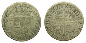 FELIPE V (1700-1746). 1733 PA. Sevilla. 2 reales. (AC 989). 5,66 gr.

MBC-