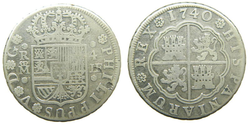 FELIPE V (1700-1746). 1740 JF. Madrid. 4 reales. (AC 1068). 12,83 gr.

MBC-