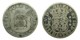FELIPE V (1700-1746). 1741 MF. Mexico. 4 reales. Columnario. (AC 1124). 12,87 gr.

BC+