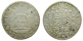 FELIPE V (1700-1746). 1743 MF. Mexico. 4 reales. Columnario. (AC 1129). 13,28 gr.

MBC