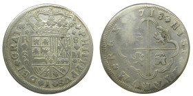 FELIPE V (1700-1746). 1718 M. Sevilla. 8 reales. (AC 1617). 22,45 gr Ar.

MBC-