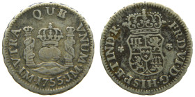 FERNANDO VI (1746-1759). 1755 JM. Lima. 1/2 real. Columnario (AC 56). 1,66 gr.

MBC+