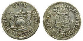 FERNANDO VI (1746-1759). 1758 JM. Lima. 1/2 real. Columnario (AC 61). 1,61 gr. Rayitas.

MBC