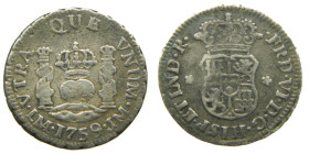 FERNANDO VI (1746-1759). 1759 JM. Lima. 1/2 real. Columnario (AC 63). 1,51 gr. 

MBC-