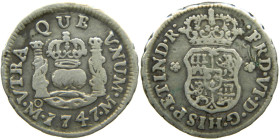 FERNANDO VI (1746-1759). 1747 M. Mexico. 1/2 real. Columnario (AC 79). 1,60 gr. 

MBC