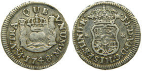 FERNANDO VI (1746-1759). 1748 M. Mexico. 1/2 real. Columnario (AC 81). 1,65 gr. 

MBC+