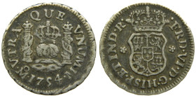 FERNANDO VI (1746-1759). 1754 M. Mexico. 1/2 real. Columnario (AC 87). 1,66 gr. 

MBC+
