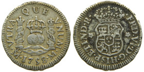 FERNANDO VI (1746-1759). 1758 M. Mexico. 1/2 real. Columnario. Corona real e imperial sobre las columnas. (AC 97). 1,64 gr. 

MBC+