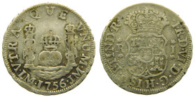 FERNANDO VI (1746-1759). 1756 JM. Lima. 1 real. Columnario. (AC 159). 3,23 gr.

MBC+