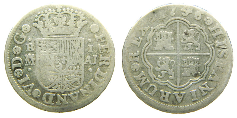 FERNANDO VI (1746-1759). 1746 AJ. Madrid. 1 real. (AC 167). 2,74 gr.

BC+