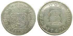 FERNANDO VI (1746-1759). 1749 M. México. 2 reales. Columnario. (AC 288). 6,27 gr. 

MBC