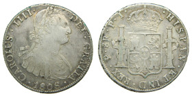 CARLOS IV (1788-1808). 1808 PJ. Potosí. 8 reales. (AC 1014). 26,8 gr.

MBC
